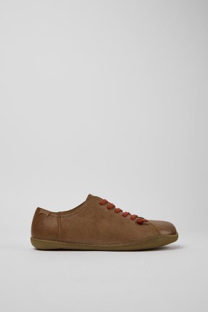 Zapatillas Camper Peu Cuero Hombre Marrones | SCFIE-3569