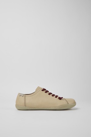 Zapatillas Camper Peu Cuero Mujer Beige | QKHOL-0721
