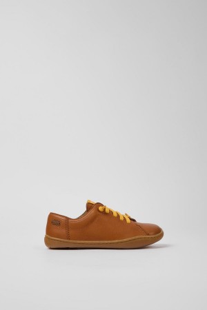 Zapatillas Camper Peu Cuero Niña Marrones | ZEKHS-9261