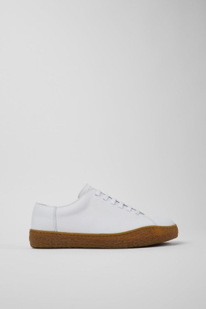 Zapatillas Camper Peu Terreno Cuero Hombre Blancas | BTUGF-8364