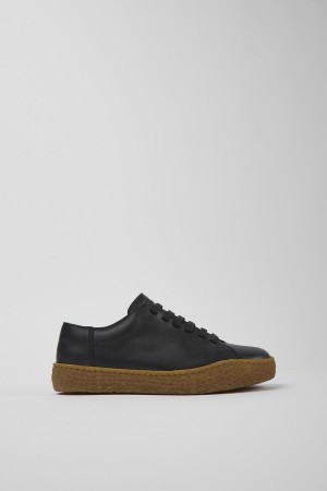 Zapatillas Camper Peu Terreno Cuero Mujer Negras | UPGKH-6293