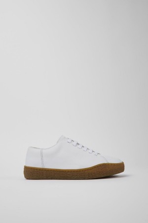 Zapatillas Camper Peu Terreno Cuero Mujer Blancas | HOYUP-8935