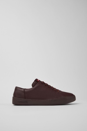 Zapatillas Camper Peu Touring Cuero Hombre Burdeos | KIEHZ-6984