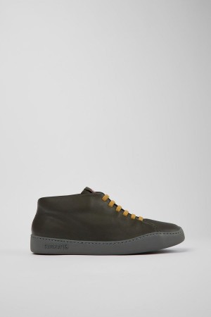 Zapatillas Camper Peu Touring Cuero Hombre Verde | QGNSW-7318