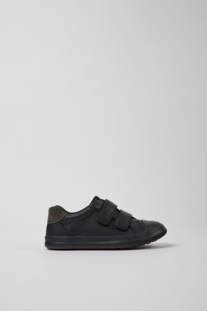 Zapatillas Camper Pursuit Cuero Nubuck Niño Negras | JXPTH-3146