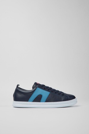 Zapatillas Camper Runner Cuero Hombre Azules | NABQW-2719
