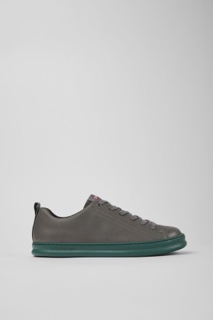 Zapatillas Camper Runner Cuero Hombre Gris | VLSWI-7235