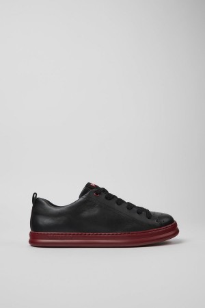 Zapatillas Camper Runner Cuero Hombre Negras | RUOPI-1085