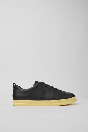 Zapatillas Camper Runner Cuero Hombre Negras | MASYB-8795