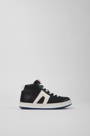 Zapatillas Camper Runner Cuero Niña Negras | SXVON-5309