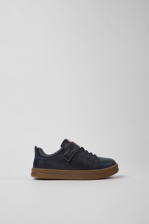 Zapatillas Camper Runner Cuero Textil Niño Azul Marino | PNKLW-8674