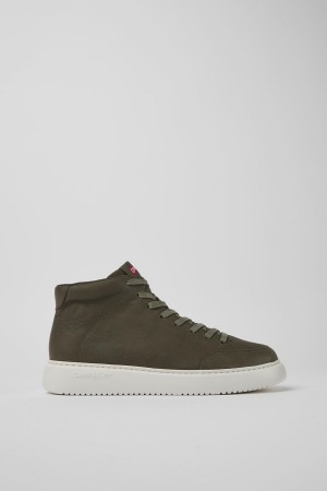 Zapatillas Camper Runner K21 Cuero Hombre Verde | VCUEH-4651