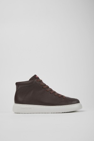 Zapatillas Camper Runner K21 Cuero Hombre Burdeos | XNQOJ-1520
