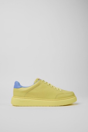 Zapatillas Camper Runner K21 Cuero Hombre Amarillo | WPQOL-6174