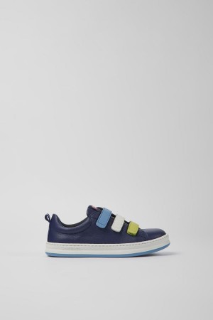 Zapatillas Camper Twins Cuero Niño Azules | OXJMD-9785
