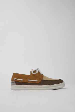 Zapatillas Camper Twins Nubuck Hombre Beige | SAGDQ-7846