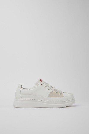 Zapatillas Camper Twins Recycled Cuero Mujer Blancas | LQYEO-8462