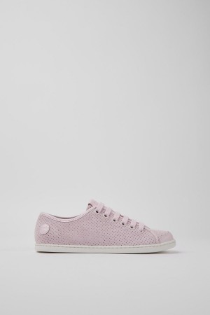Zapatillas Camper Uno Nubuck Cuero Mujer Rosas | DWUGA-6384