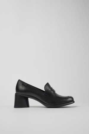 Zapatos Cuña Camper Kiara Cuero Heels Mujer Negras | MLGDI-4283