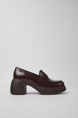 Zapatos Cuña Camper Thelma Cuero Mujer Burdeos | ASHMV-4891
