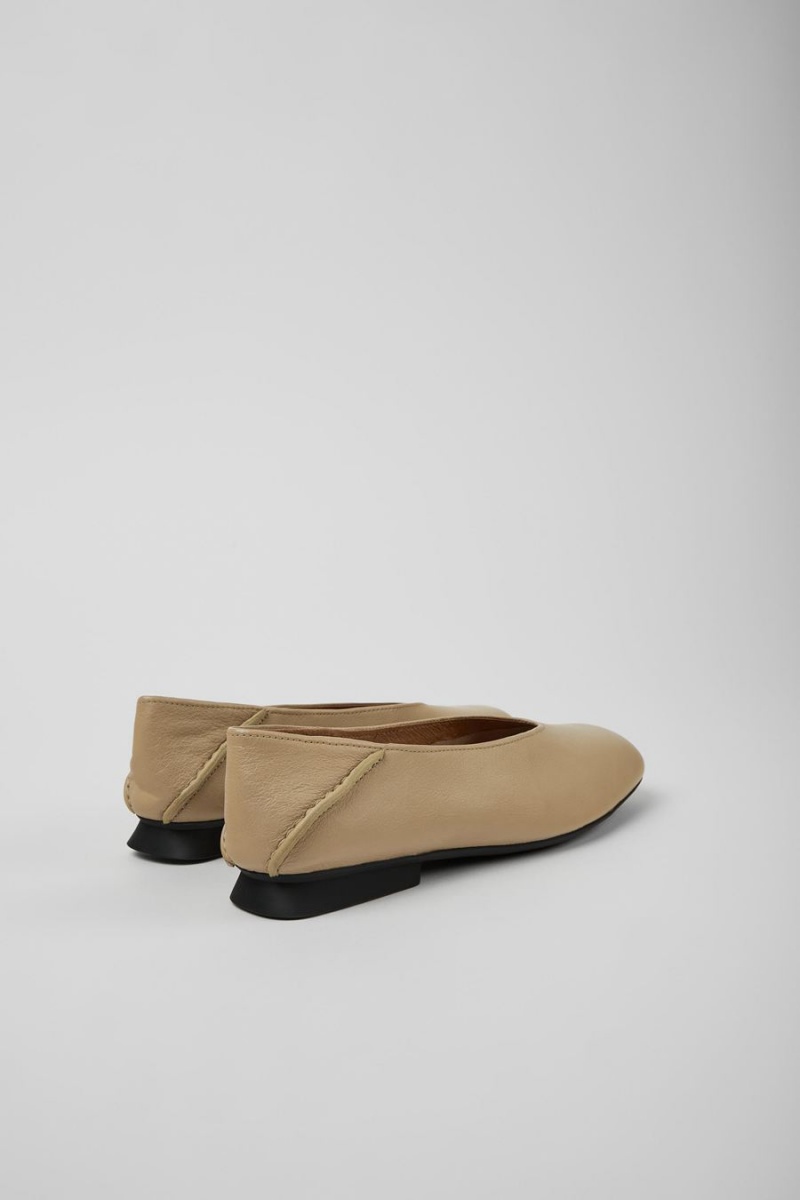 Ballerinas Camper Casi Myra Cuero Mujer Beige | PZNGV-4632