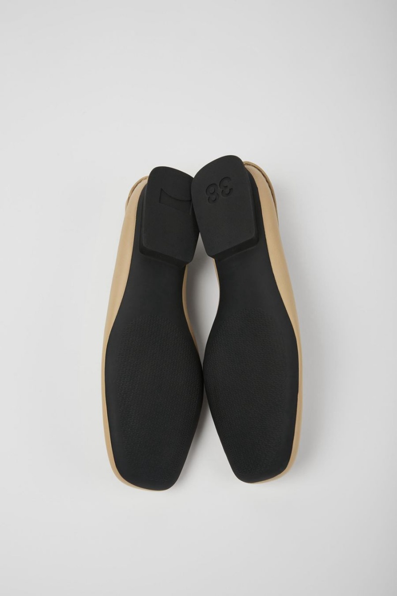 Ballerinas Camper Casi Myra Cuero Mujer Beige | PZNGV-4632