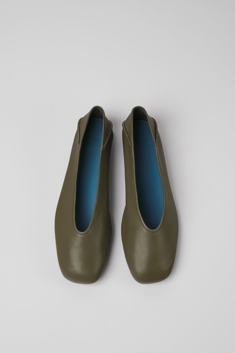 Ballerinas Camper Casi Myra Cuero Mujer Verde | IMORW-8056