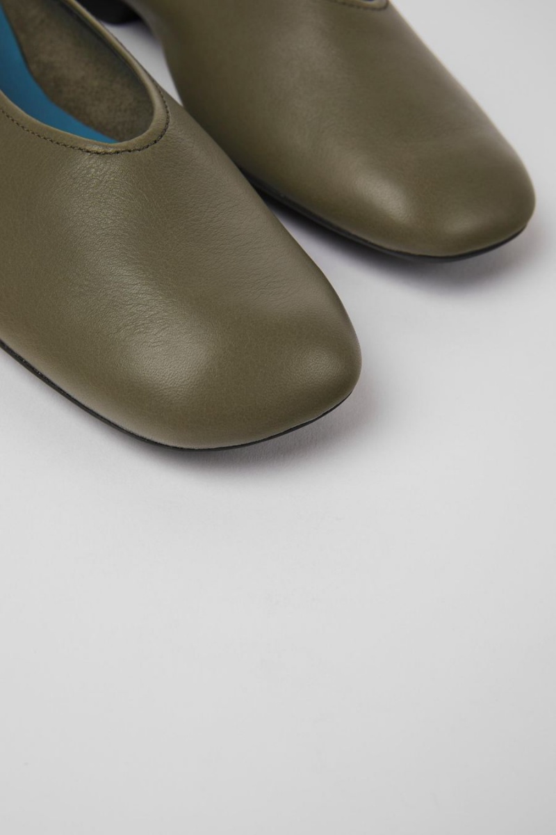 Ballerinas Camper Casi Myra Cuero Mujer Verde | IMORW-8056