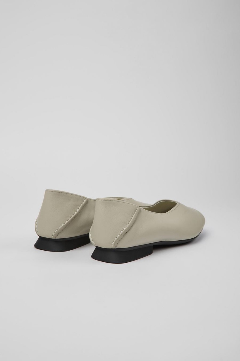 Ballerinas Camper Casi Myra Cuero Mujer Gris | ZCVNQ-3102