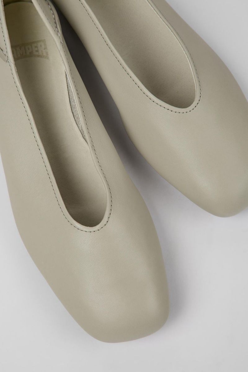 Ballerinas Camper Casi Myra Cuero Mujer Gris | ZCVNQ-3102