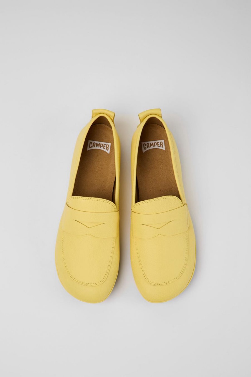 Ballerinas Camper Right Cuero Mujer Amarillo | VOFNQ-8542