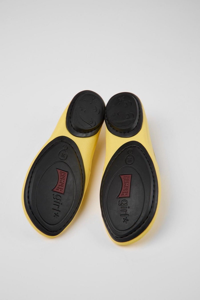 Ballerinas Camper Right Cuero Mujer Amarillo | VOFNQ-8542