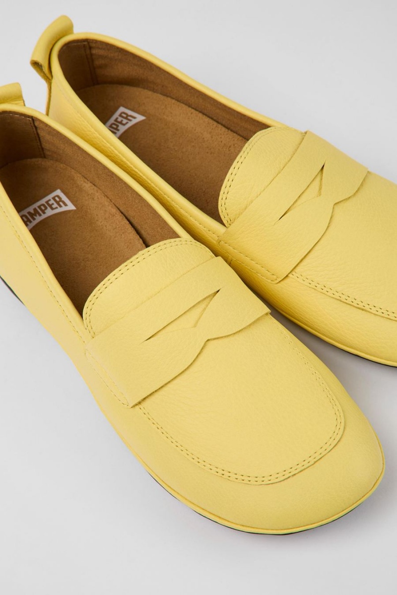 Ballerinas Camper Right Cuero Mujer Amarillo | VOFNQ-8542