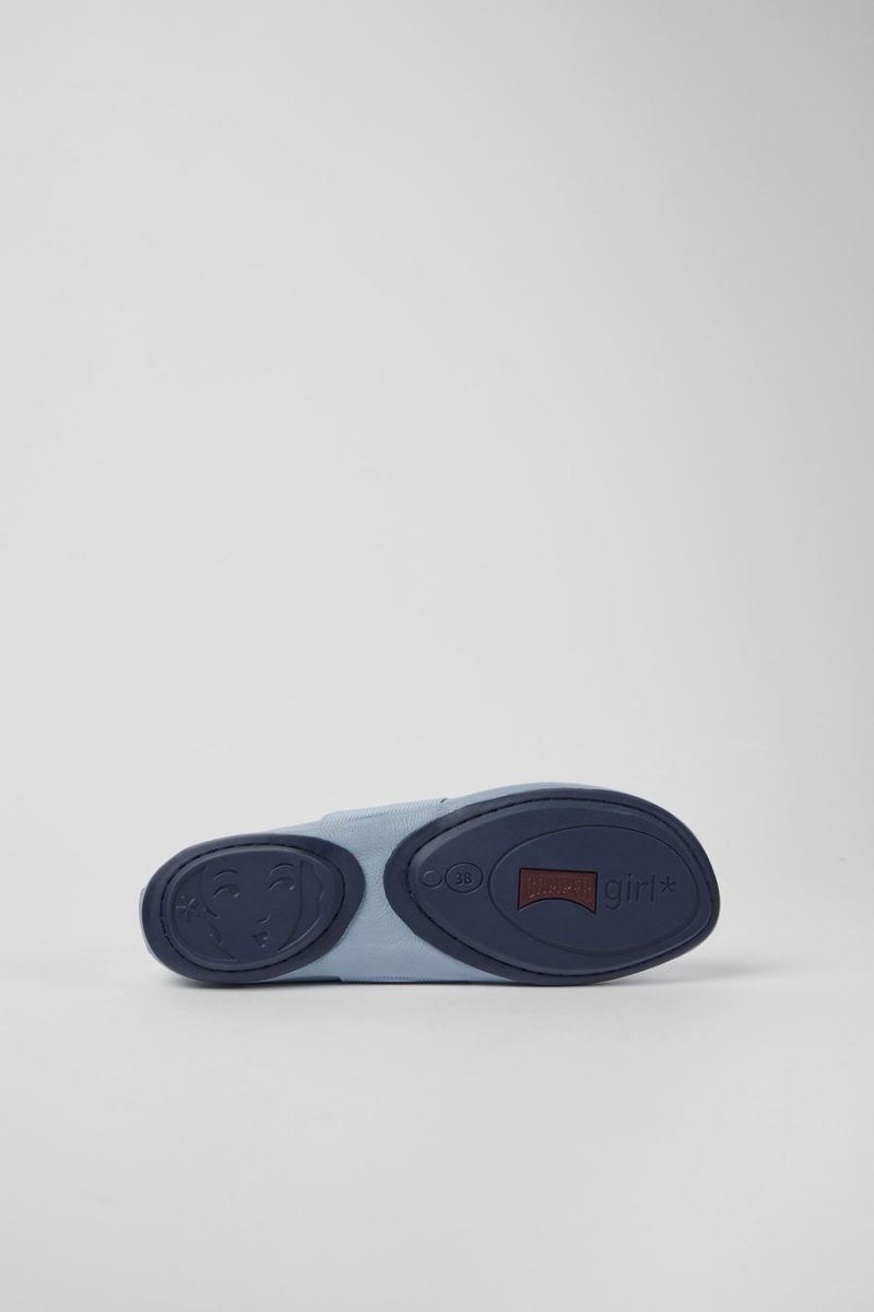 Ballerinas Camper Right Cuero Mujer Azules | FOVCQ-7280