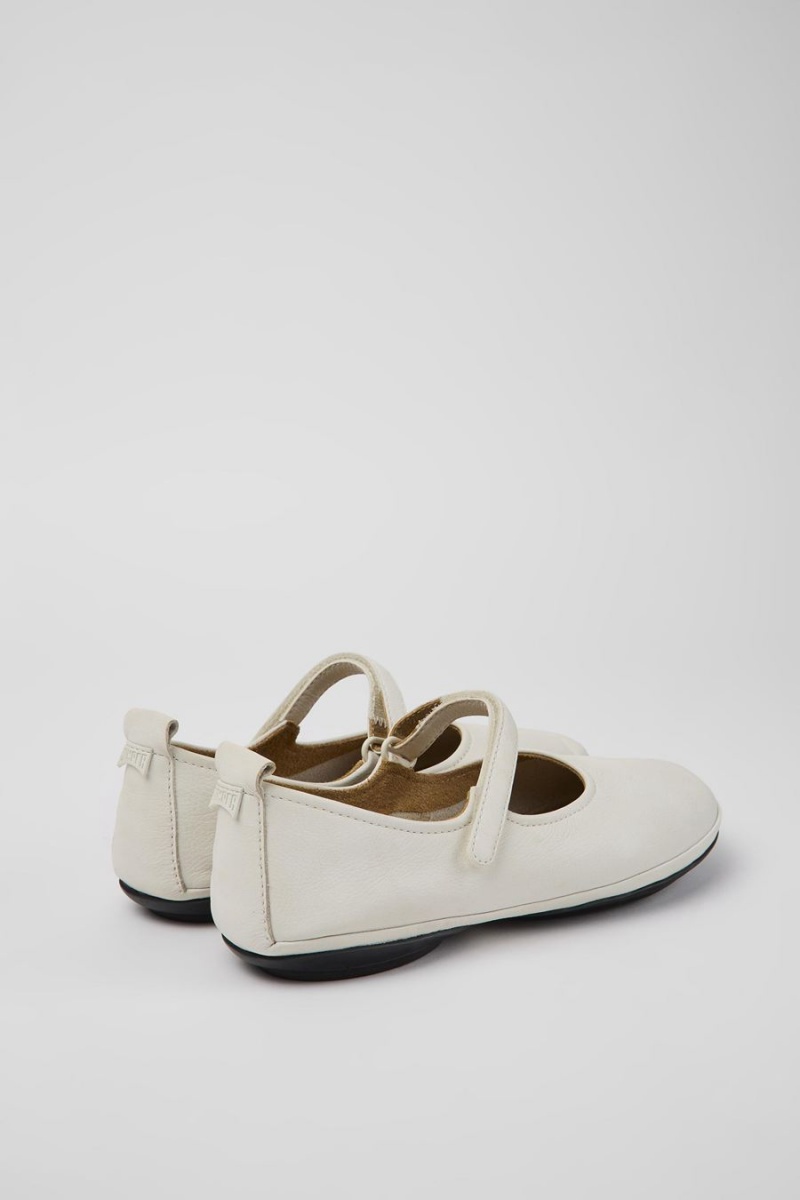 Ballerinas Camper Right Cuero Mujer Blancas | KPLFU-1740