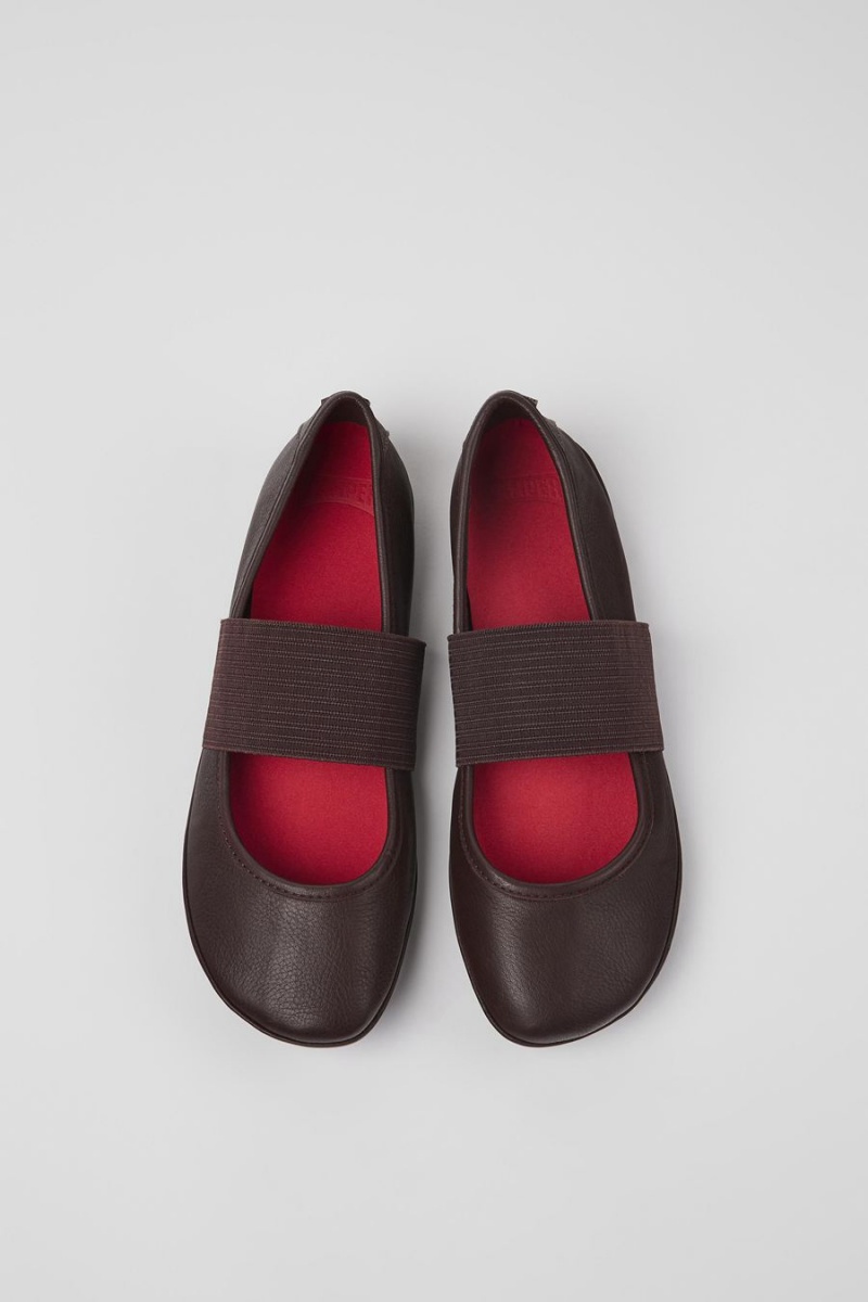 Ballerinas Camper Right Cuero Mujer Burdeos | NITGM-3078