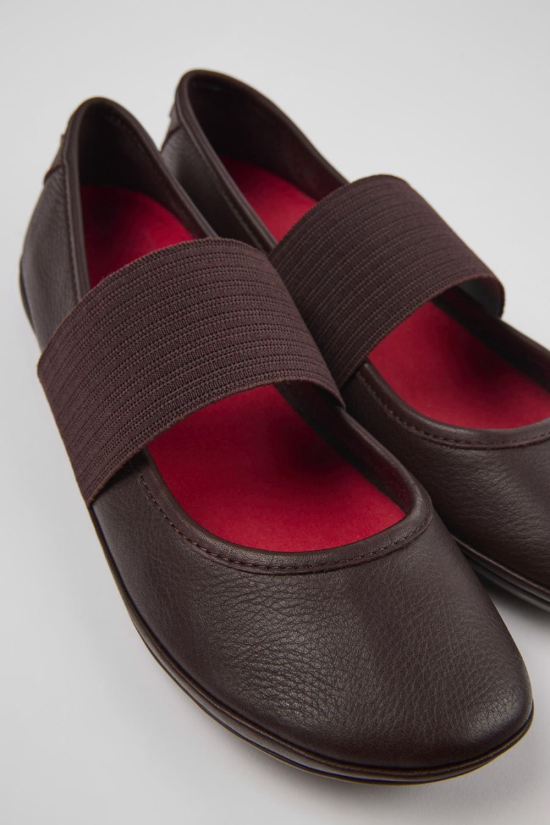 Ballerinas Camper Right Cuero Mujer Burdeos | NITGM-3078