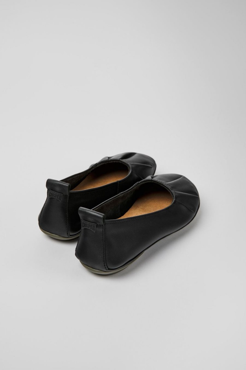Ballerinas Camper Right Cuero Mujer Negras | CALOJ-8930