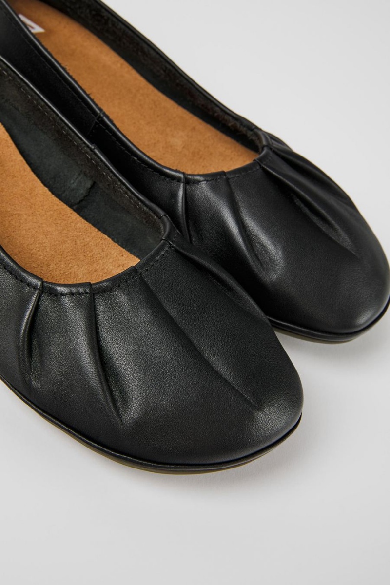 Ballerinas Camper Right Cuero Mujer Negras | CALOJ-8930