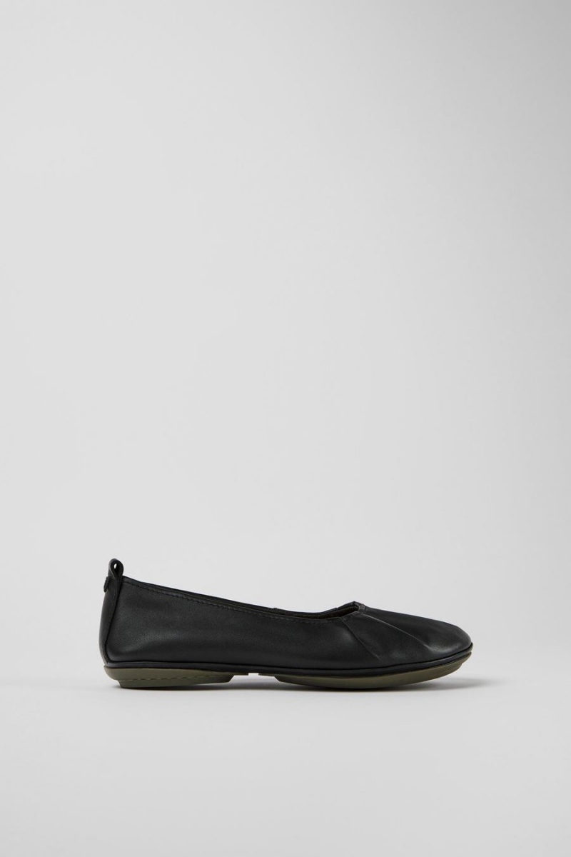 Ballerinas Camper Right Cuero Mujer Negras | CALOJ-8930
