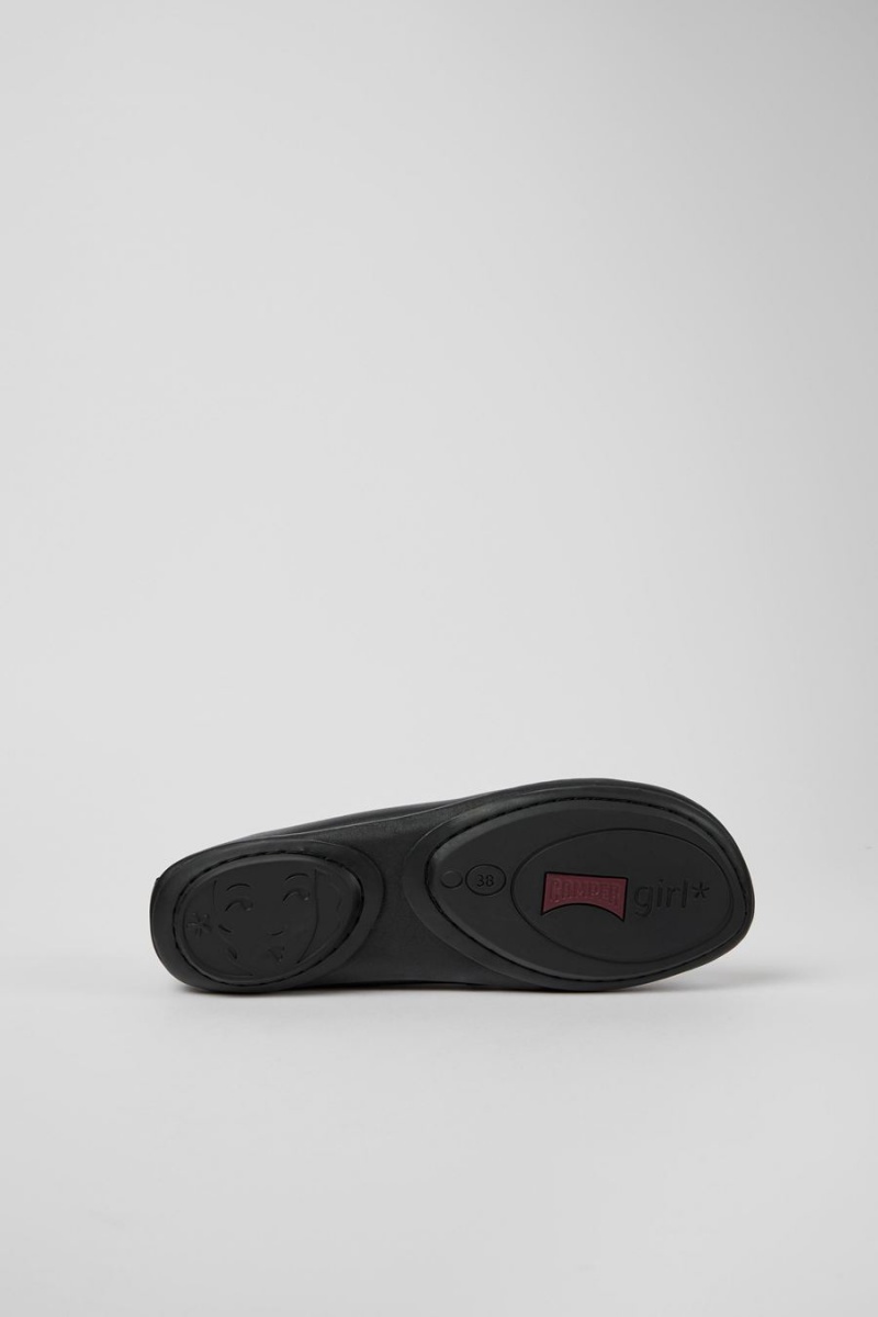 Ballerinas Camper Right Cuero Mujer Negras | NBJDM-5043