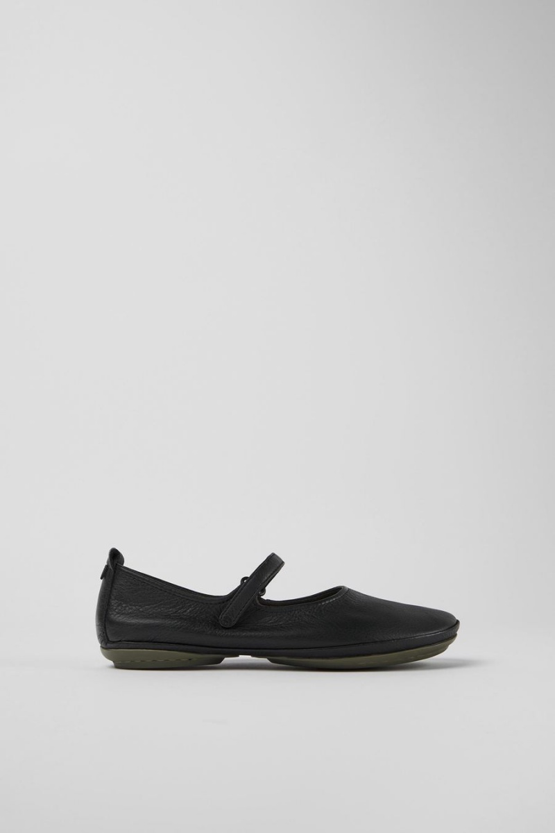 Ballerinas Camper Right Cuero Mujer Negras | TZOMB-4052