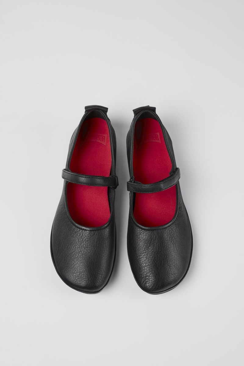 Ballerinas Camper Right Cuero Mujer Negras | XONJZ-4302
