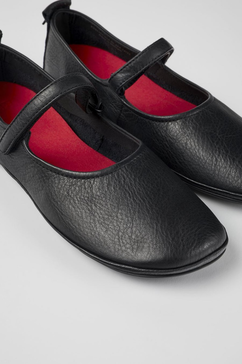 Ballerinas Camper Right Cuero Mujer Negras | XONJZ-4302