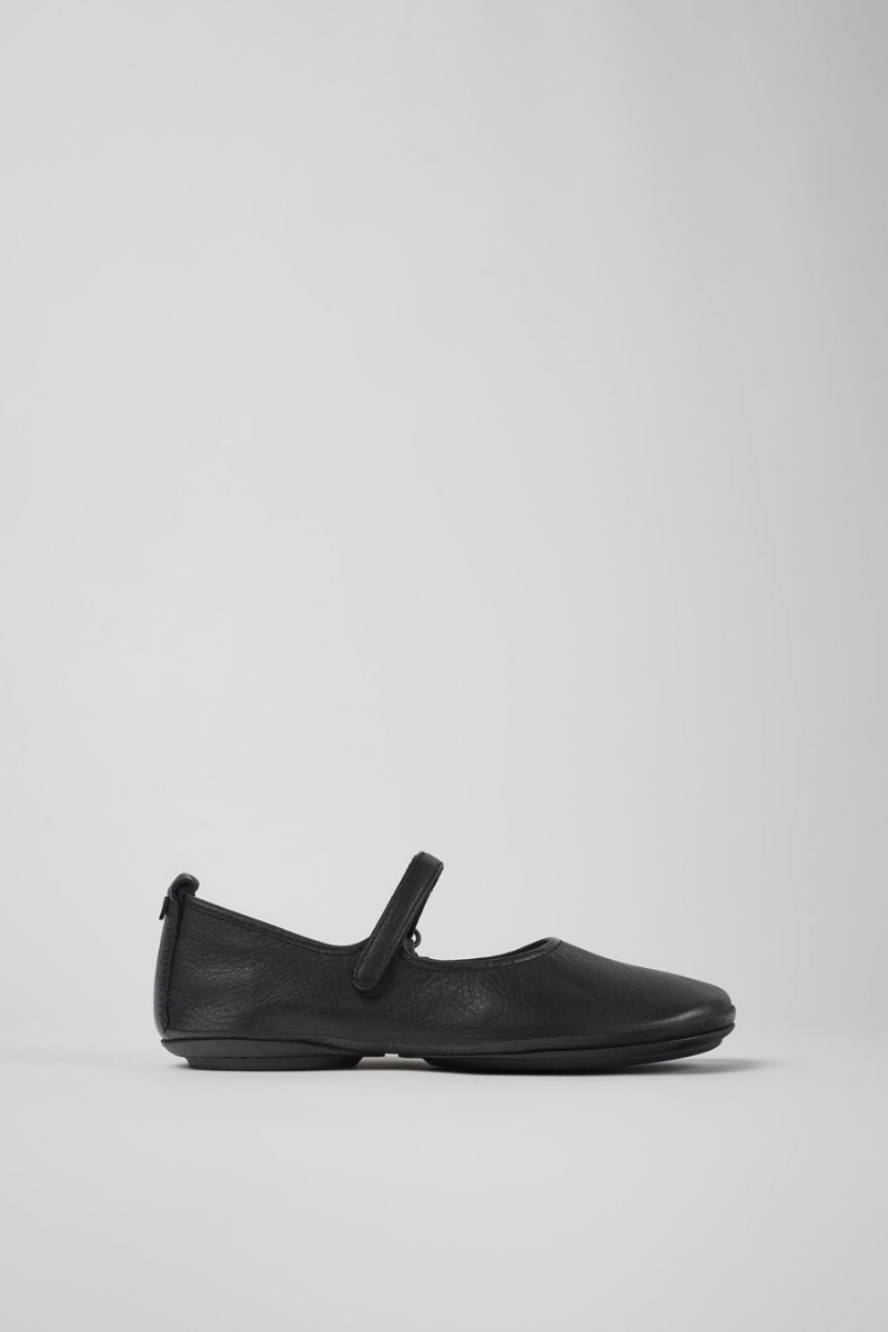 Ballerinas Camper Right Cuero Mujer Negras | XONJZ-4302