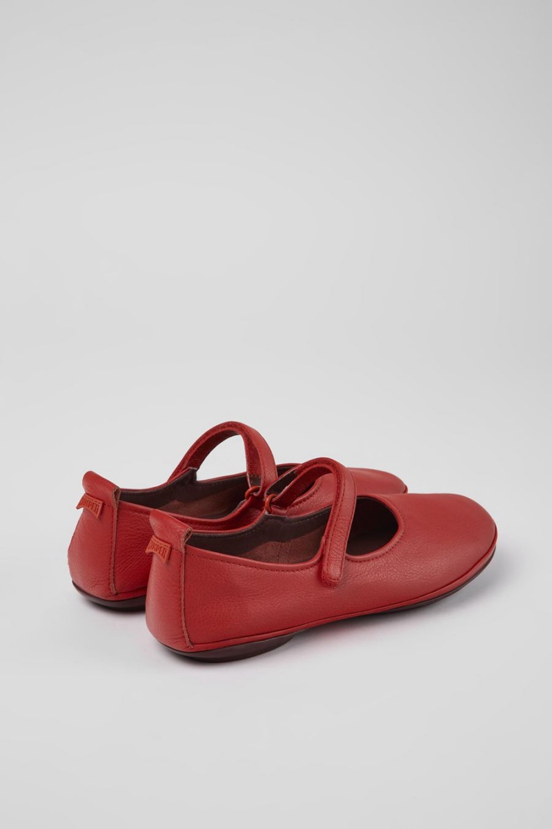 Ballerinas Camper Right Cuero Mujer Rojas | SYDXI-6208