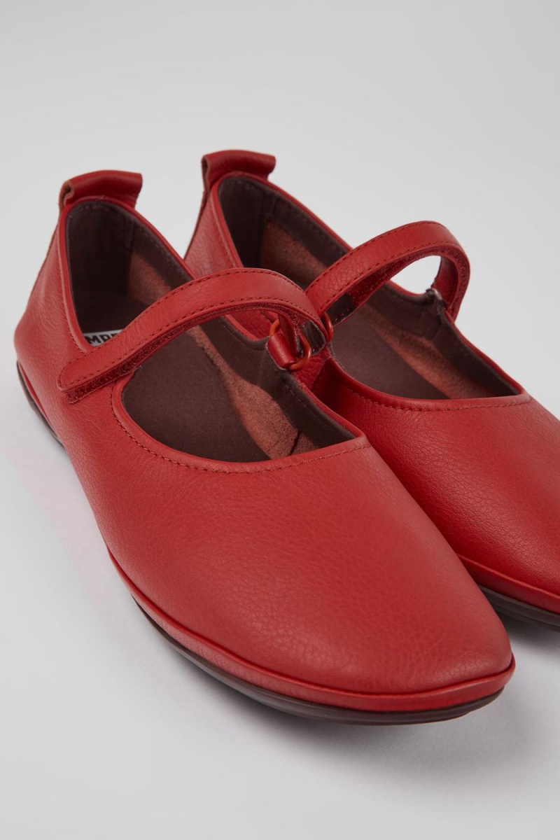 Ballerinas Camper Right Cuero Mujer Rojas | SYDXI-6208