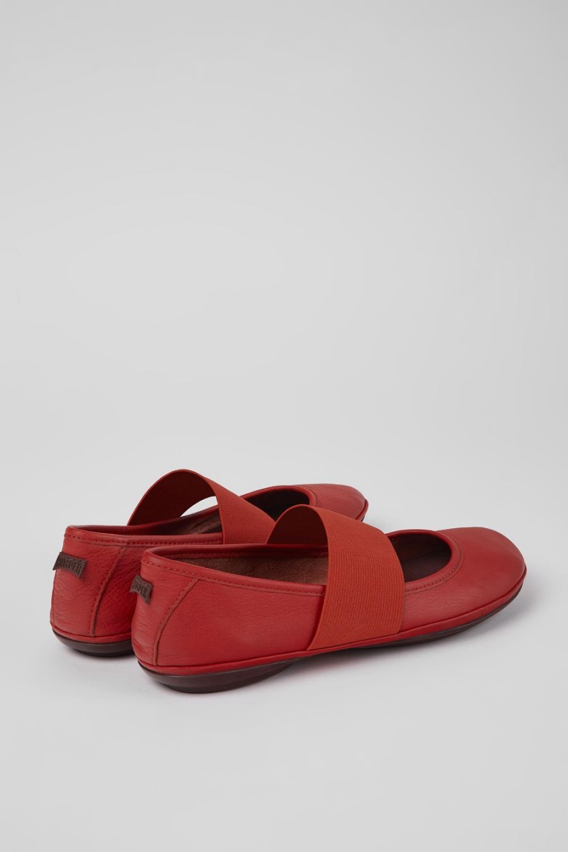 Ballerinas Camper Right Cuero Mujer Rojas | VDOSK-9057