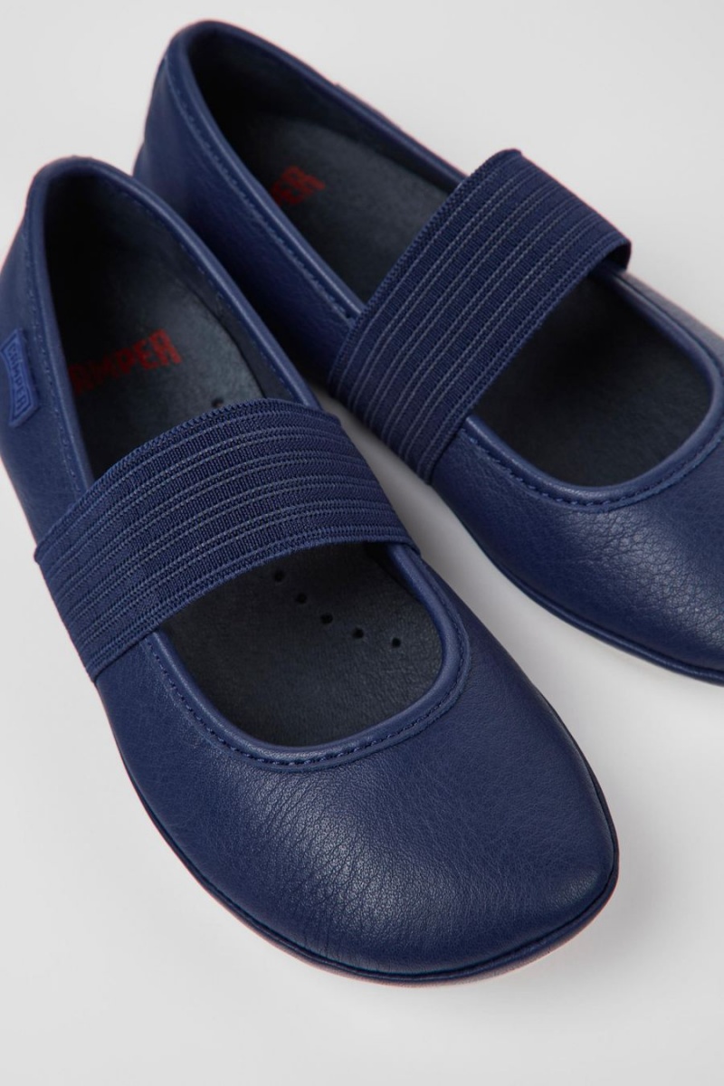 Ballerinas Camper Right Cuero Niña Azules | AWPCF-8162