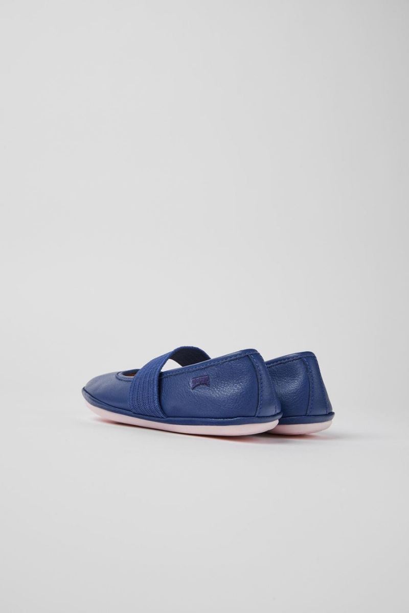 Ballerinas Camper Right Cuero Niña Azules | SWDHU-4806